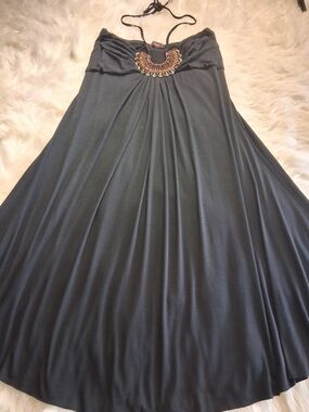 Unyx Black Embellished Maxi Dress